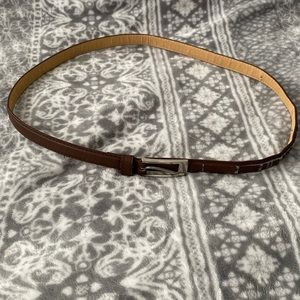 Men’s small brown leather belt